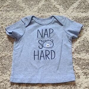 10 for $25 - Carter's Boys 3m Blue "Nap So Hard" Short Sleeve Pajama Top